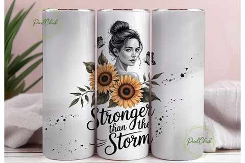 Stronger Than The Storm 20oz Tumbler Sublimation PixelChick 