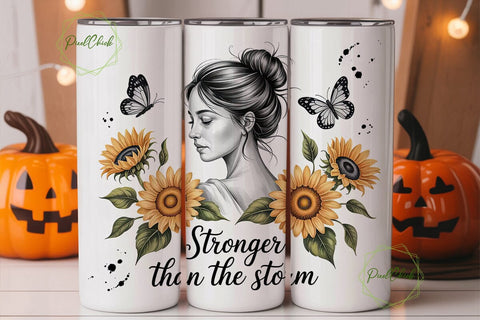 Stronger Than The Storm 20oz Tumbler Sublimation PixelChick 