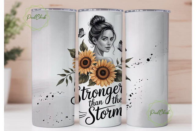 Stronger Than The Storm 20oz Tumbler Sublimation PixelChick 