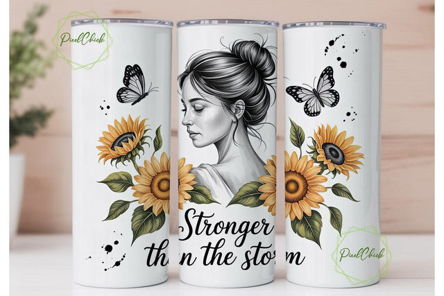 Stronger Than The Storm 20oz Tumbler Sublimation PixelChick 