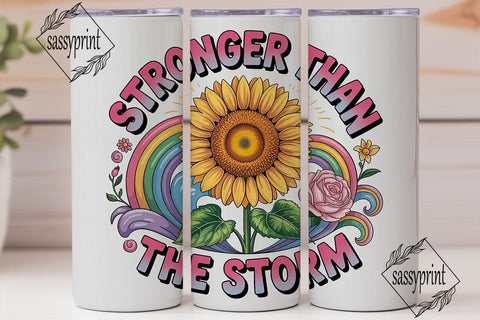 Stronger Than The Storm 20oz Tumbler Sublimation sassyprint 