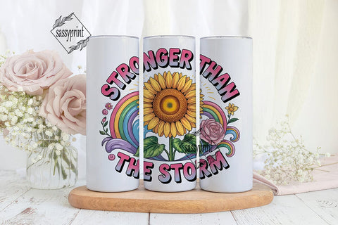 Stronger Than The Storm 20oz Tumbler Sublimation sassyprint 