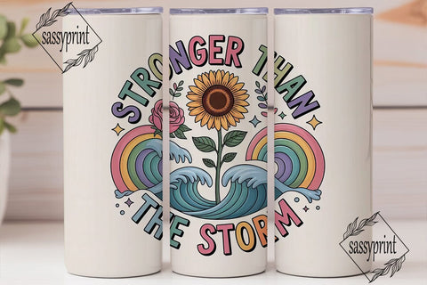 Stronger Than The Storm 20oz Tumbler Sublimation sassyprint 