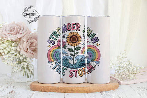 Stronger Than The Storm 20oz Tumbler Sublimation sassyprint 