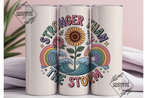 Stronger Than The Storm 20oz Tumbler Sublimation sassyprint 