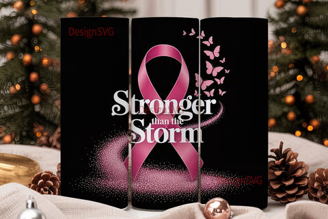 Stronger Than The Storm Tumbler Wrap Sublimation DesignSVG 