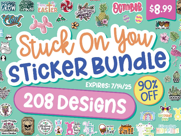 Stuck On You Sticker Bundle Bundle So Fontsy Design Shop 