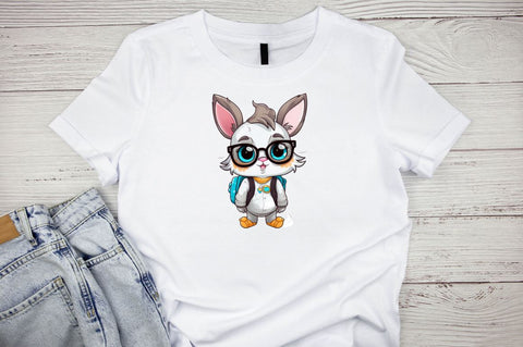 Student Bunny Cute Sublimation Clipart Bundle Sublimation Designangry 