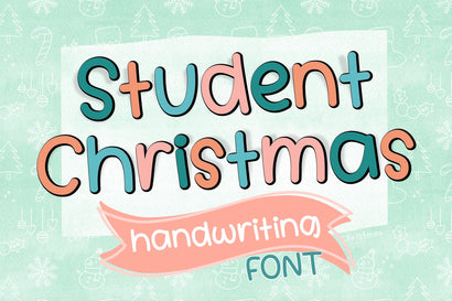 Student Christmas - Casual Handwritten Font Font Jyllyco 