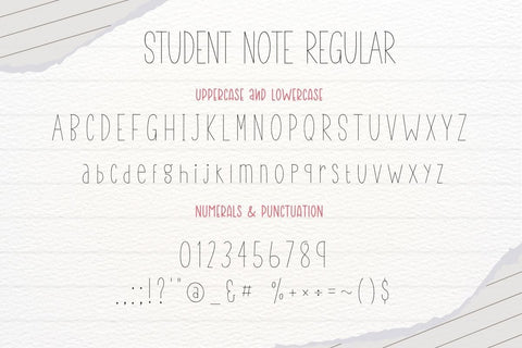Student Note - Handwritten font Font AnningArts Design 