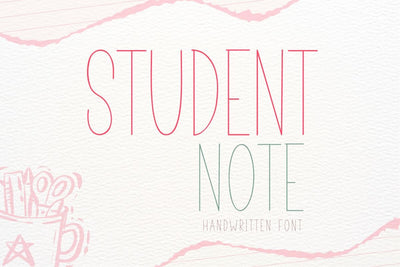 Student Note - Handwritten font Font AnningArts Design 