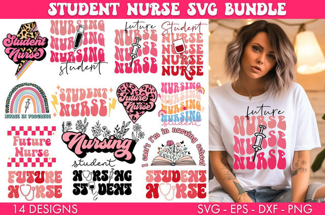 Student Nurse SVG Bundle Sublimation Cut file SVG Freeling Design House 