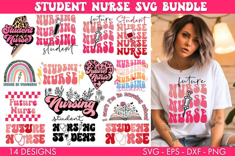 Student Nurse SVG Bundle Sublimation Cut file SVG Freeling Design House 