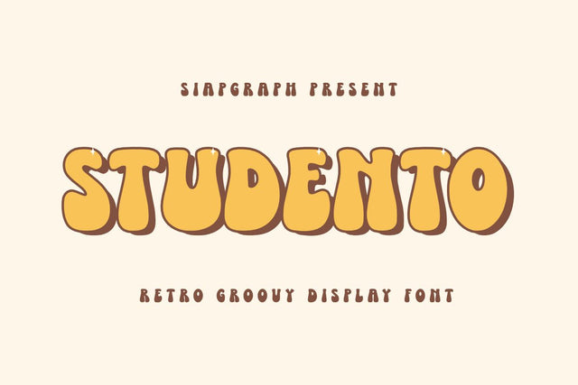 Studento - Retro Groovy Font Font Masyafi Studio 