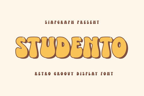 Studento - Retro Groovy Font Font Masyafi Studio 