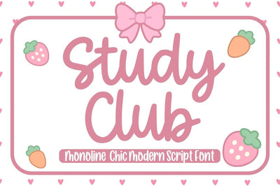 Study Club Font Studio Natural Ink 