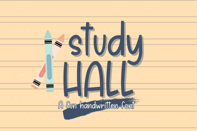 Study Hall, A Fun Handwritten Font Font Designing Digitals 