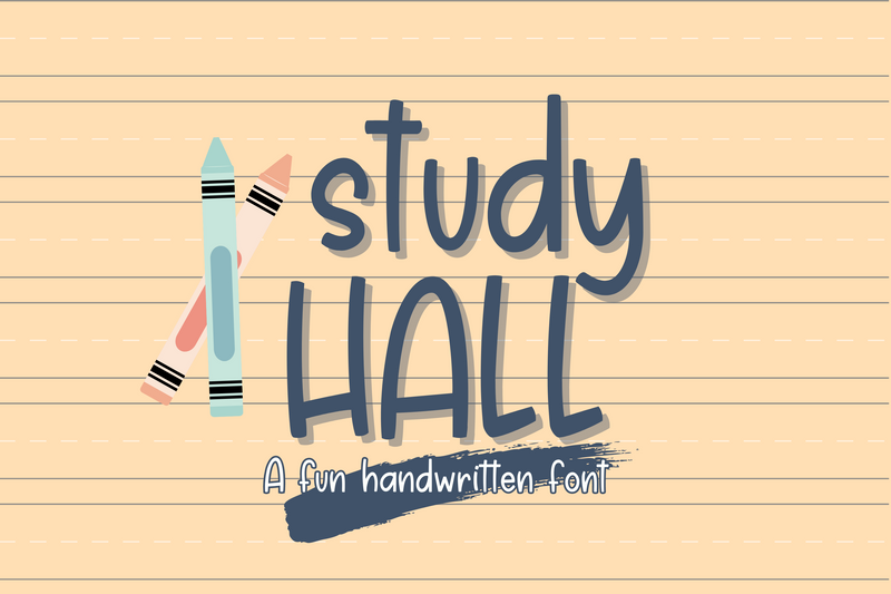 Study Hall, A Fun Handwritten Font - So Fontsy