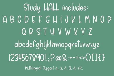 Study Hall, A Fun Handwritten Font Font Designing Digitals 
