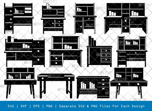 Study Table Svg Cricut Cut Files Png Bundle, SB01119 SVG ETC Craft 