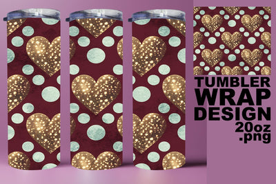 Stunning 20oz design, easy-to-use PNG for joy! , Heart Sublimation HoodArtCraft 