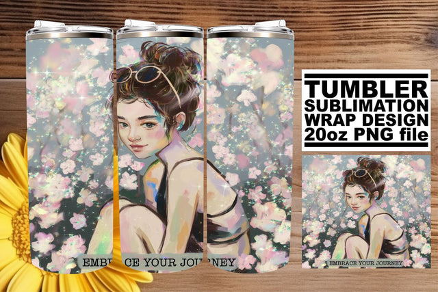 Stunning 20oz tumbler wrap, perfect for your drinkware! , Woman Sublimation afrosvg 