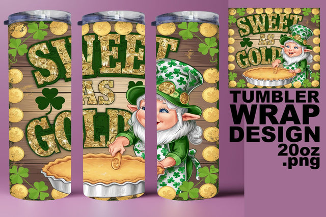 Stunning 20oz wrap, vibrant PNG for your creativity! , St Patrick Sublimation HoodArtCraft 