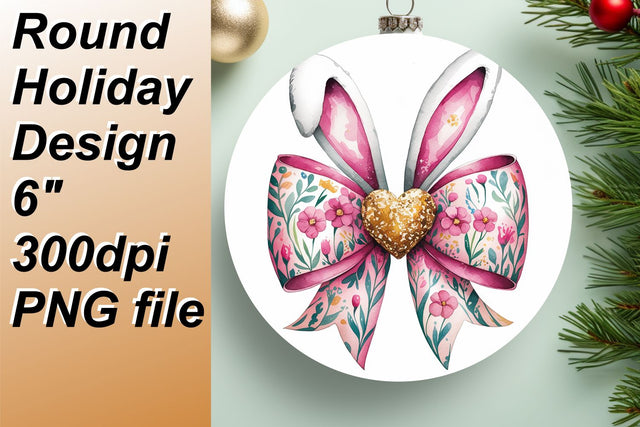 Stunning circle templates for keychains, ideal for all crafting needs., Easter Bunny Sublimation HoodArtCraft 