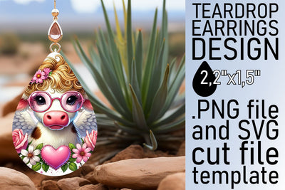 Stunning design, perfect for sublimation earrings! , Valentines Sublimation afrosvg 
