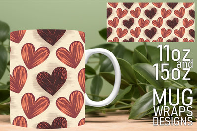 Stunning designs for mugs, great for all crafting enthusiasts! , Heart Sublimation HoodArtCraft 