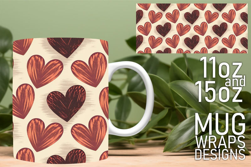 Stunning designs for mugs, great for all crafting enthusiasts! , Heart Sublimation HoodArtCraft 