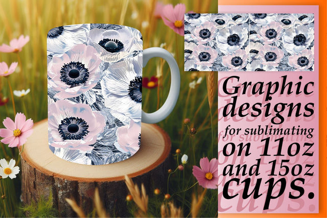 Stunning Flower Mug Wrap 3D Sublimation afrosvg 