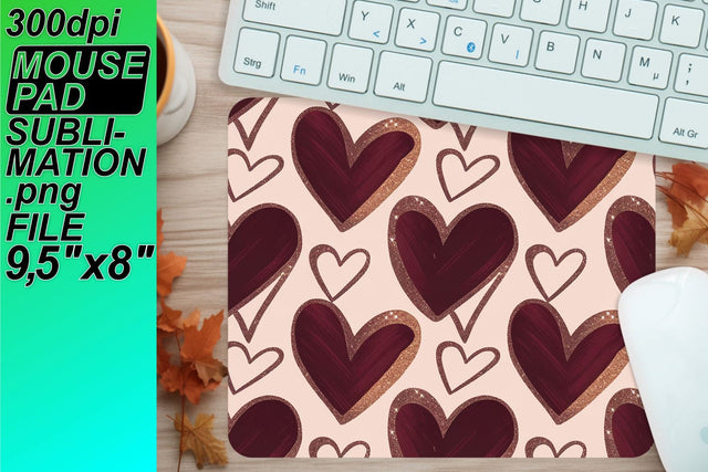 Stunning mouse mat design, elevate your workspace! , Heart Sublimation HoodArtCraft 