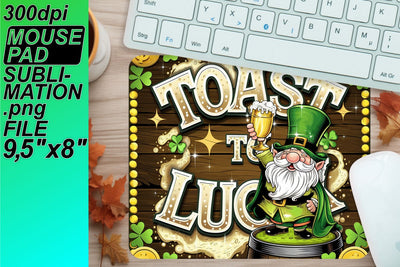 Stunning mouse mat design, elevate your workspace! , St Patrick Sublimation HoodArtCraft 