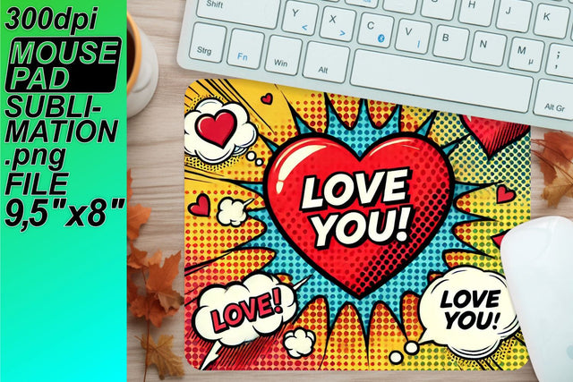 Stunning mouse pad PNG files, ideal for personal projects! , 3D Heart Sublimation HoodArtCraft 