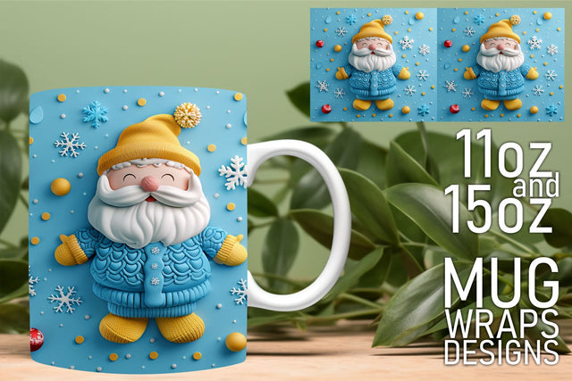Stunning mug designs await, craft with our templates! , 3D Santa Sublimation HoodArtCraft 