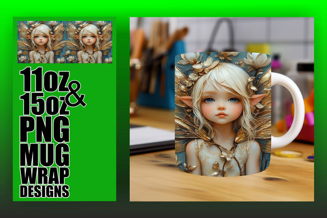 Stunning mug wrap templates, perfect for every occasion! , Fairy Sublimation HoodArtCraft 