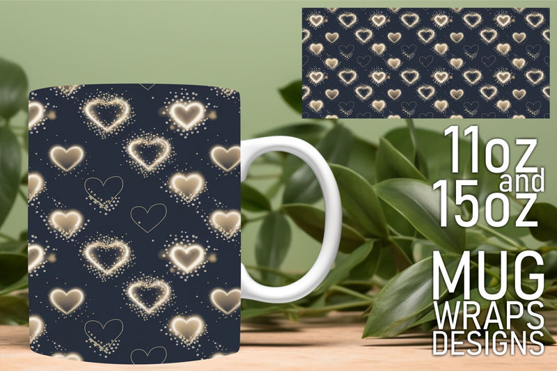 Stunning mug wrap templates, perfect for every occasion! , Heart Sublimation HoodArtCraft 