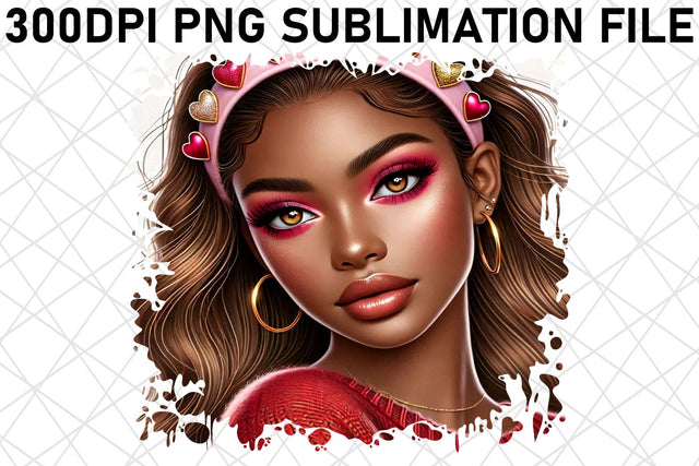 Stunning PNG artwork for banners, perfect for celebrations! , Love Girl Sublimation afrosvg 