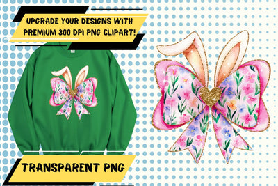 Stunning PNG artwork, ready for sublimation use , Easter Bow Sublimation HoodArtCraft 