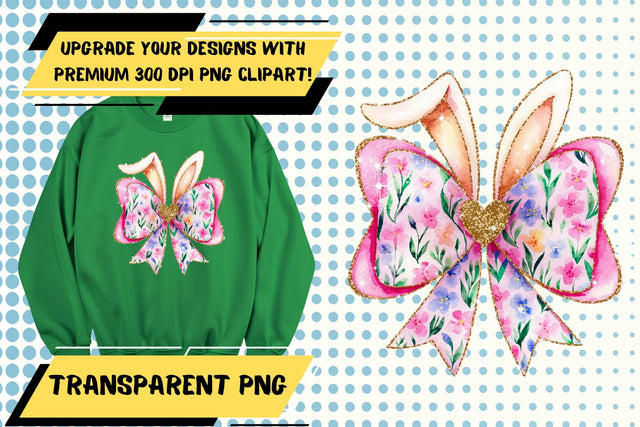 Stunning PNG artwork, ready for sublimation use , Easter Bow Sublimation HoodArtCraft 