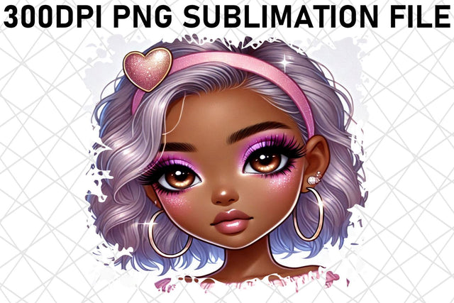 Stunning PNG designs for lapel pins, make a statement! , Love Girl Sublimation afrosvg 