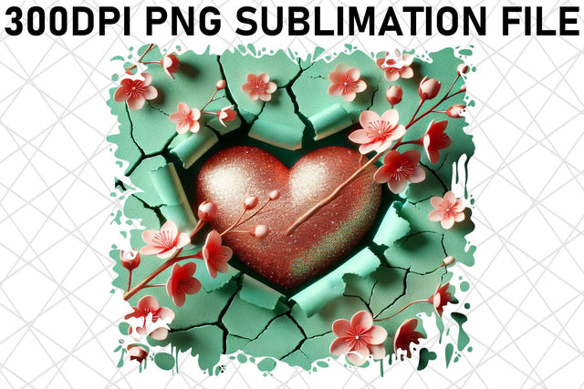 Stunning PNG templates for invitations, make your events special! , 3D Heart Sublimation afrosvg 