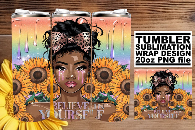 Stunning PNG tumbler wrap, elevate your drinkware collection! , Afro Woman Sublimation afrosvg 