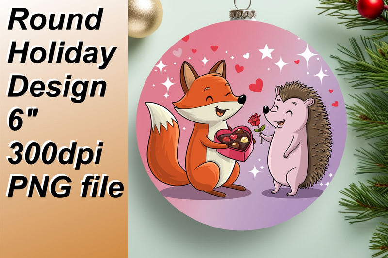 Stunning round designs for keychains, make your projects pop., Valentines Sublimation HoodArtCraft 