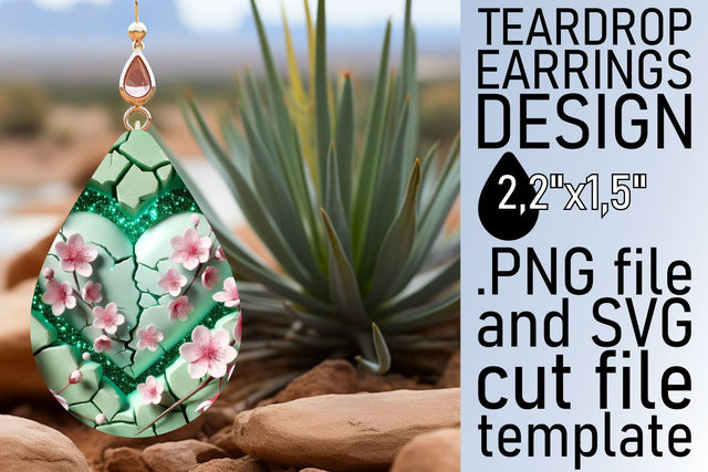 stunning sublimation! , Elegant teardrop earrings design, 3D Heart Sublimation afrosvg 