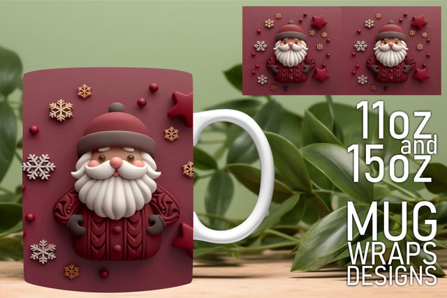 Stunning sublimation files, ideal for personalized gifts! , 3D Santa Sublimation HoodArtCraft 