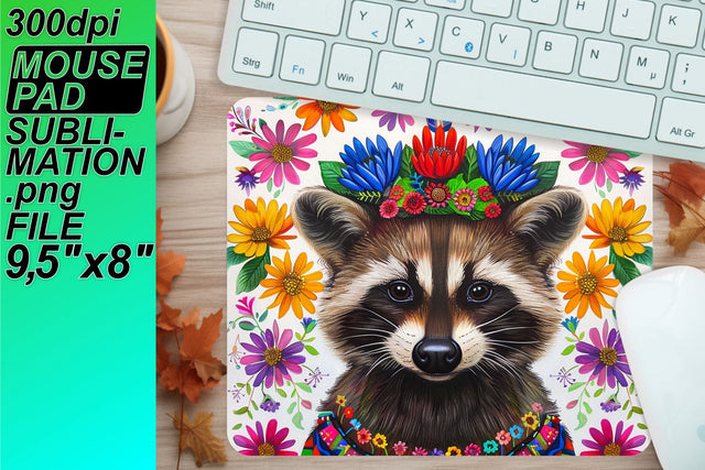Stunning sublimation mouse pad, perfect for any desk! , Raccon Sublimation HoodArtCraft 