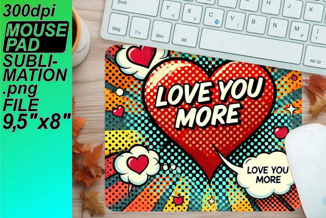 Stunning sublimation templates for mouse pads, craft away! , 3D Heart Sublimation HoodArtCraft 