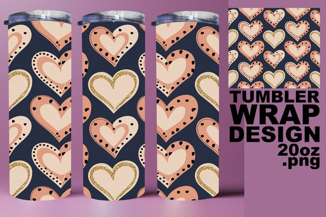 Stunning tumbler design, easy-to-use PNG for crafting! , Heart Sublimation HoodArtCraft 
